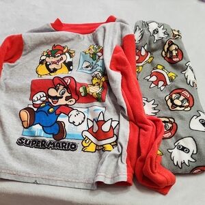 Boys Super Mario Pajama Set Sz 10